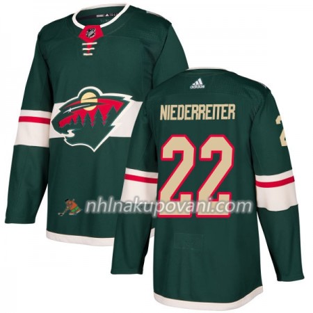 Minnesota Wild Dresy Nino Niederreiter 22 Adidas 2017-2018 Zelená Authentic - Pánské